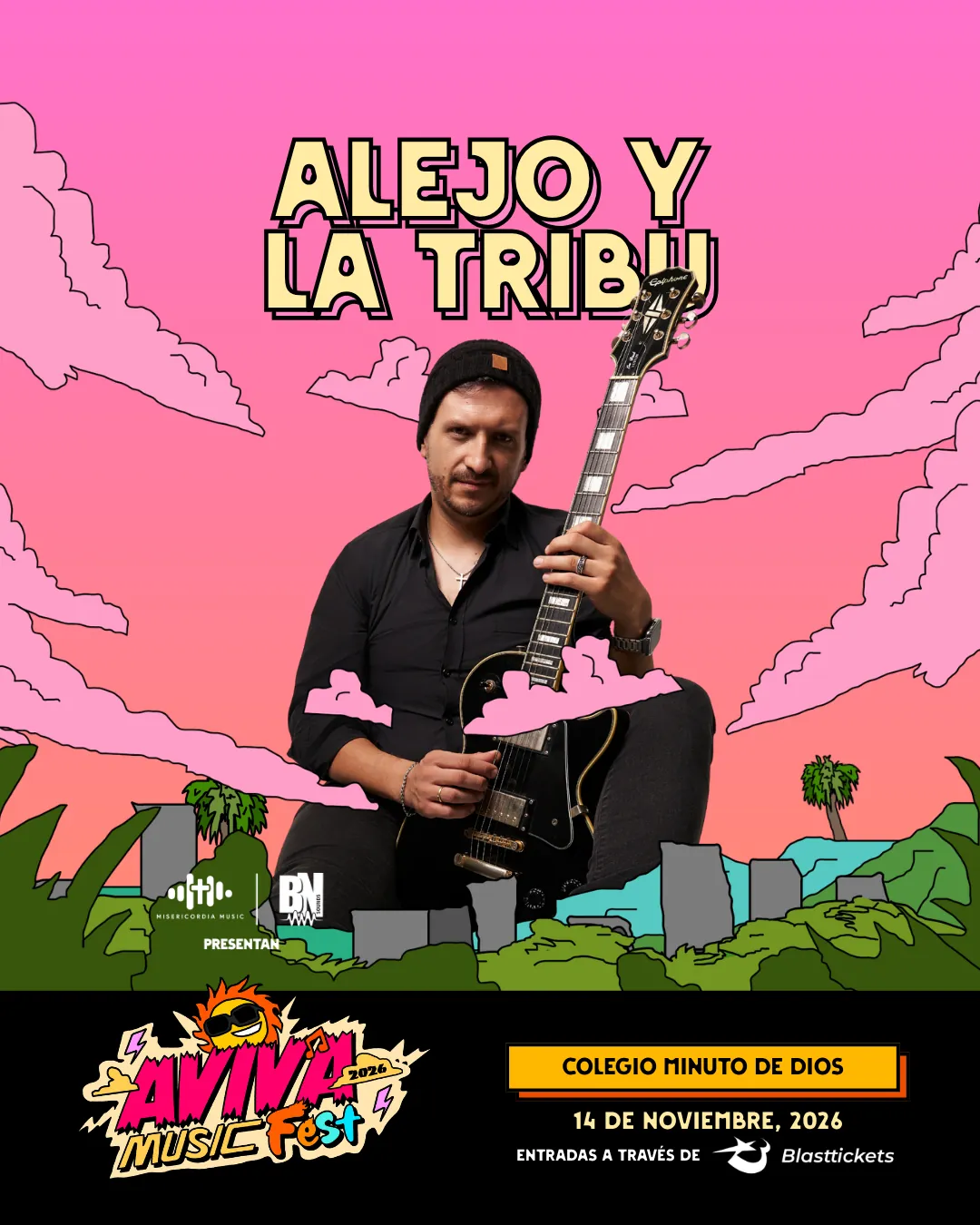 Alejo & La Tribu Band en el line-up de AVIVA Music Fest 2026