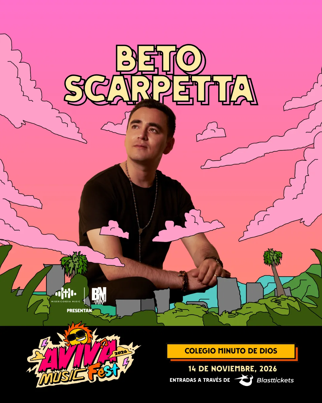 Beto Scarpetta en el line-up de AVIVA Music Fest 2026